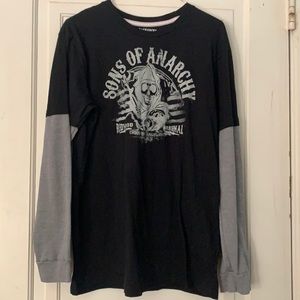 Black and Gray Sons of Anarchy Women’s Long Sleeve Top